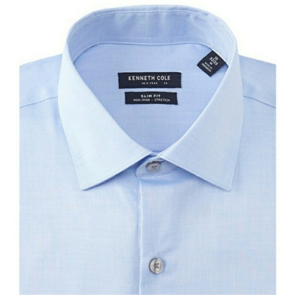 Kenneth Cole Slim Fit Stretch Non-Iron Dress Shirt - Picture 2 of 11